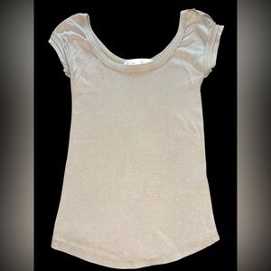 VINTAGE THREADS Designed in LA tan distressed short sleeve tee shirt Size Small